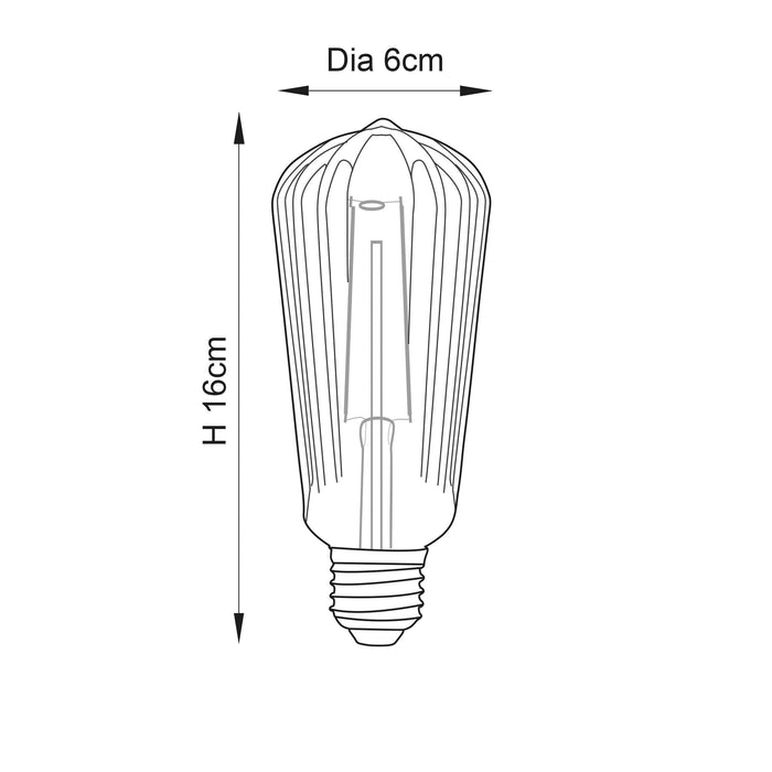 ribb pear shaped e27 decorative 4w led e27 light bulb Hallway Lighting Image