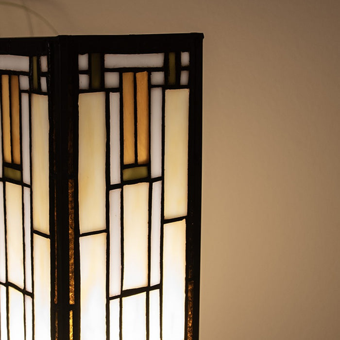 Richmond Tiffany Medium Square Table Lamp — side profile