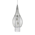 Rocket 2 Light Cage Frame Chrome & Crystal Ceiling Pendant-Ceiling Pendant Lights-1-Tiffany Lighting Direct