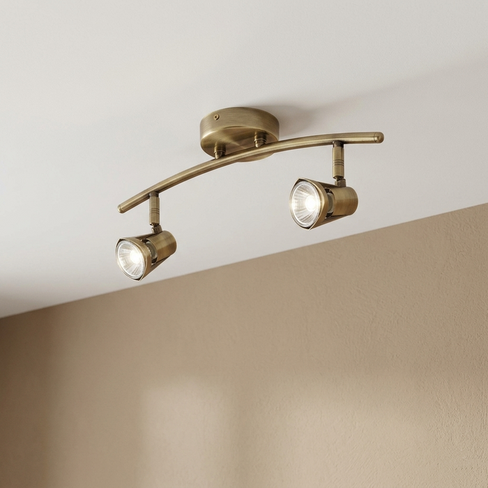 Romore Antique Brass Finish Twin Kitchen Ceiling Kitchen Spotlight — alternate view