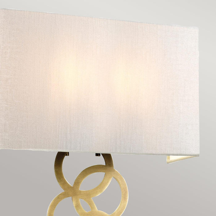 Rosa Large 2 Light Aged Brass Wall Light Elstead Lighting — additional angle