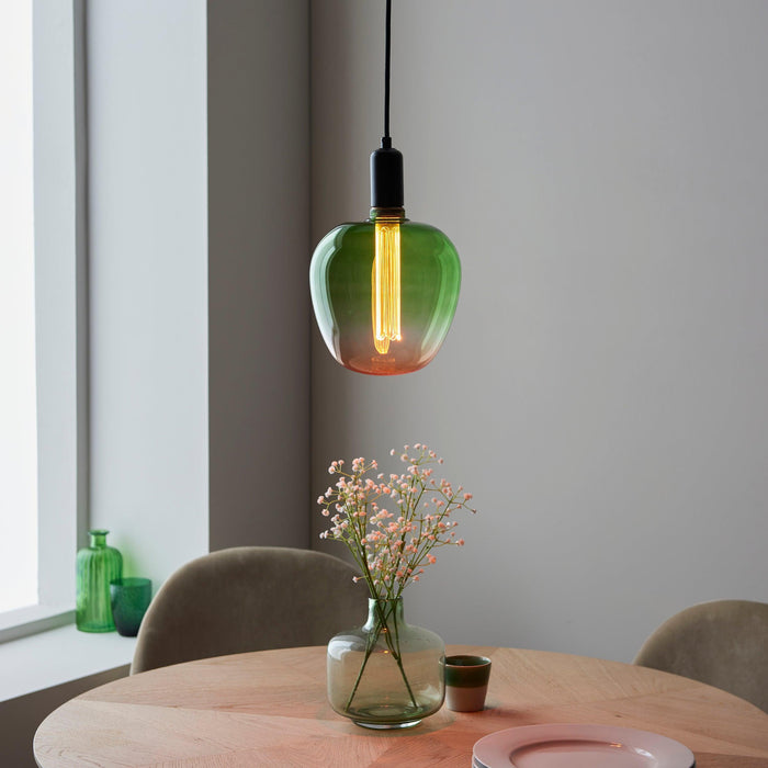 roves green pink ombre glass filament led e27 2 4 light bulb