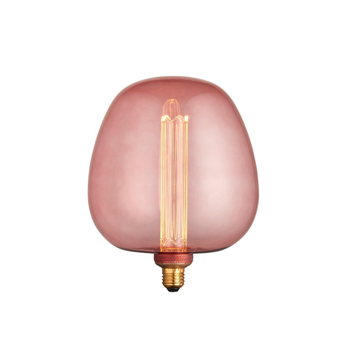 Roves Pink Tinted Glass Filament 2.8w LED E27 Light Bulb