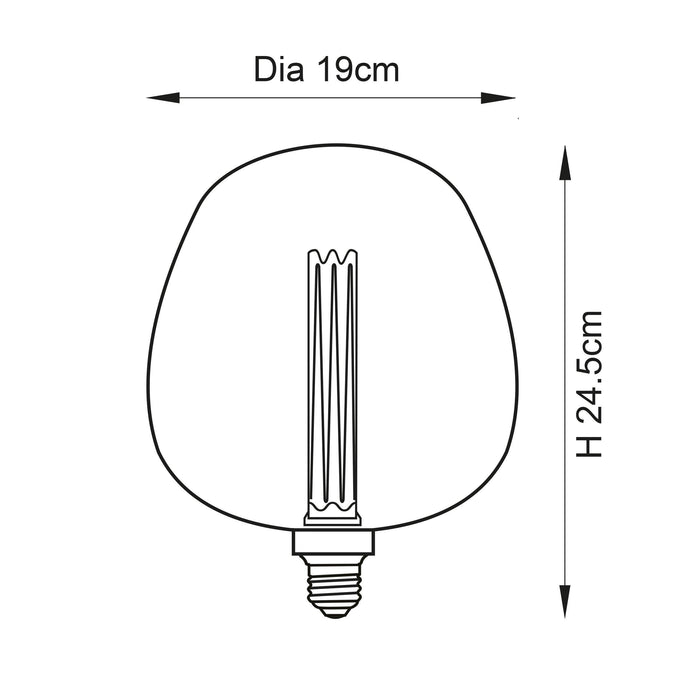 roves pink tinted glass filament 2 8w led e27 light bulb Hallway Lighting Image
