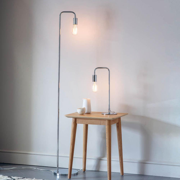 Rubens 1lt Chrome Floor Lamp 77120
