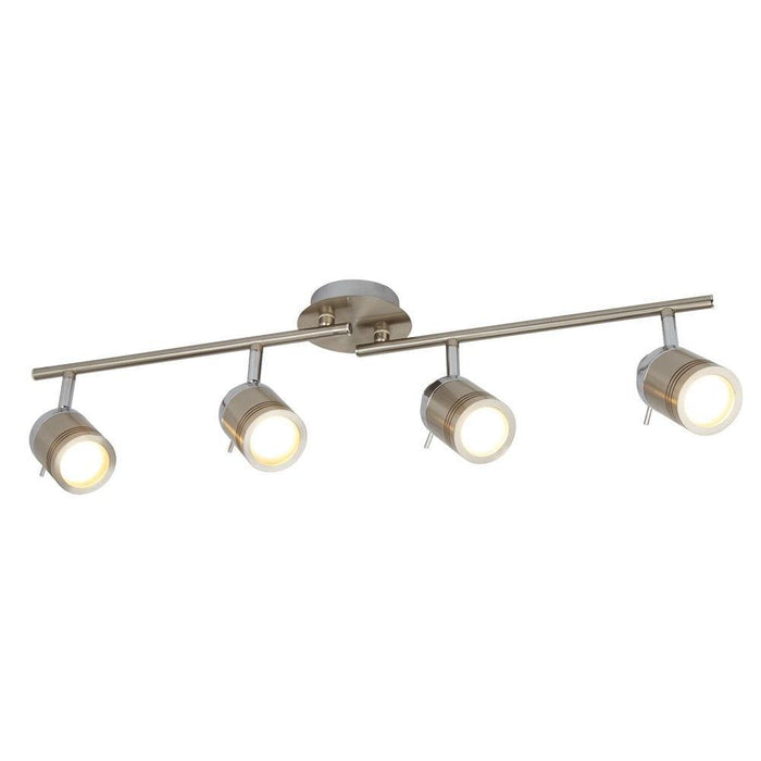 samson 4 lt silver bathroom adjustable split bar spotlight