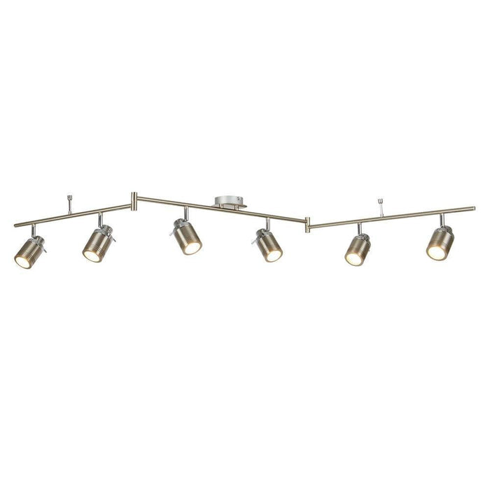 samson 6 lt silver bathroom adjustable split bar spotlight