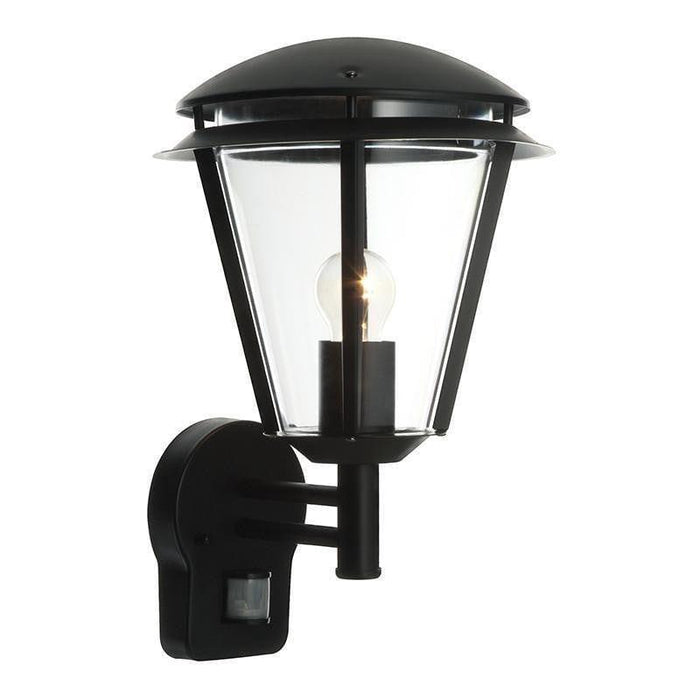 endon inova seraph matt black finish outdoor wall light 49946by saxby lighting