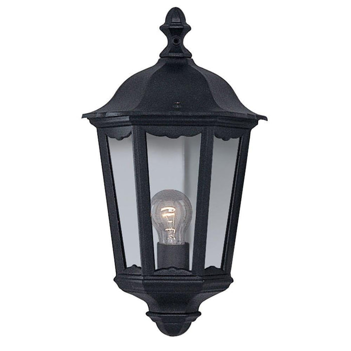 alex outdoor wall light 1 light black half