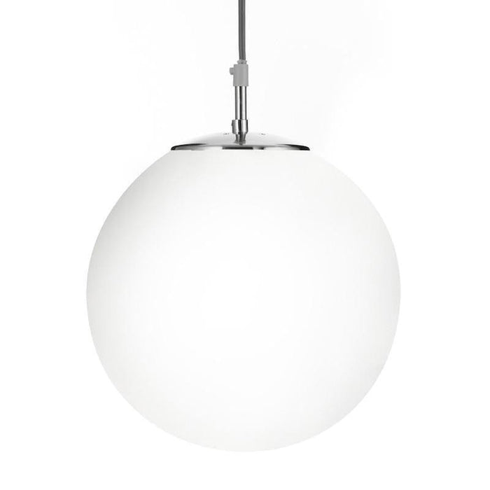Art Deco Ceiling Lights - Searchlight Atom Satin Silver Finish And Opal Glass Pendant Ceiling Light 6077