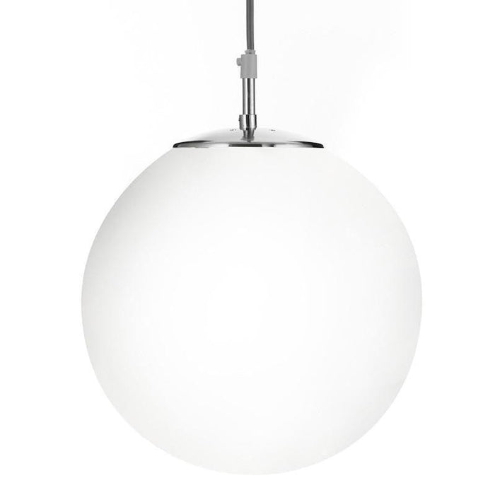 Art Deco Ceiling Lights - Searchlight Atom Satin Silver Finish And Opal Glass Small Pendant Ceiling Light 6066