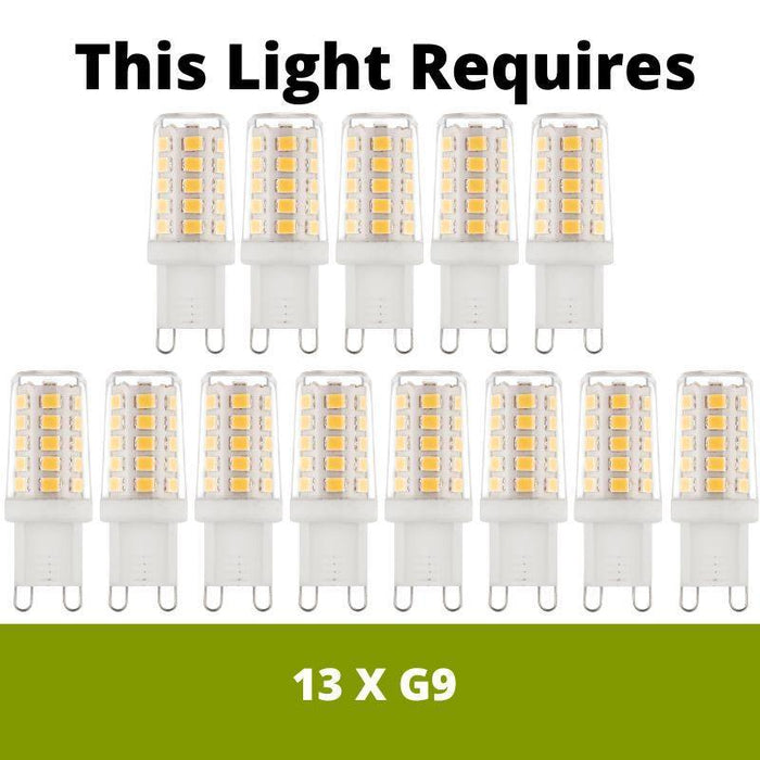 berry 13 light chrome ceiling light with smoked glass by searchlight lighting, LED Lamp Bulb Guide
