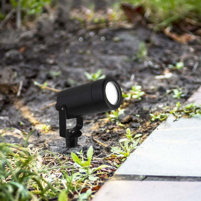 spikey outdoor black garden spike light 5010bk by searchlighting lighting, living room image