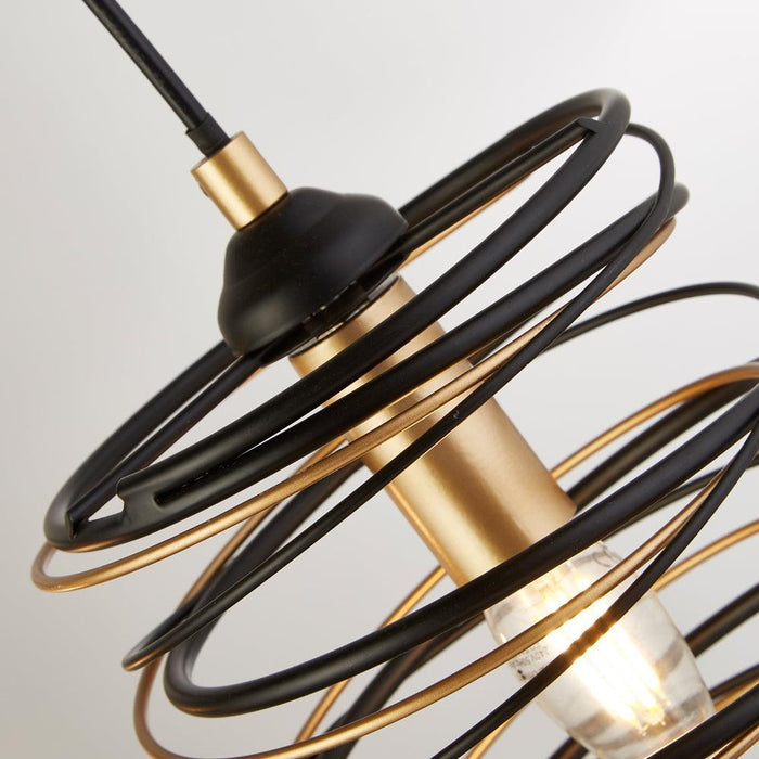 Searchlight Spring 4 Light Black & Gold Bar Ceiling Pendant-Ceiling Pendant Lights-2-Tiffany Lighting Direct