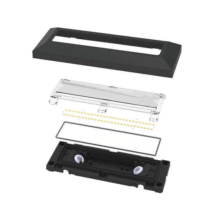 severus black led brick light ip65 2w indirectby Saxby Lighting, close up image