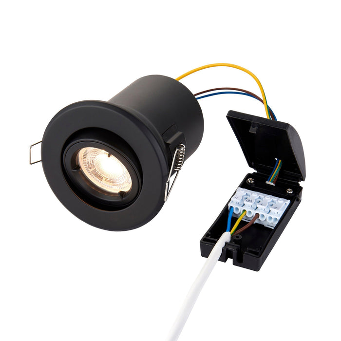 shieldplus tilt black recessed light 50wby saxby lighting