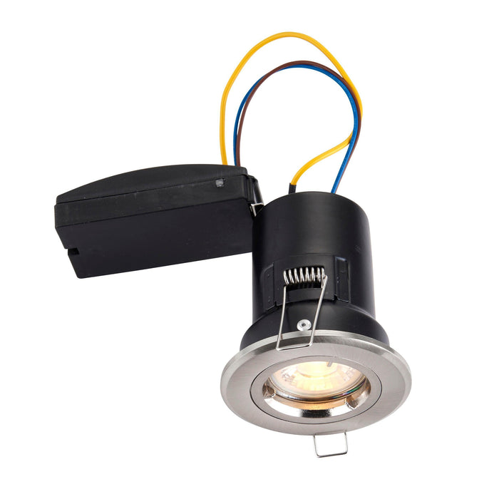 shieldplus tilt nickel recessed light 50w by saxby lighting, close up image 300