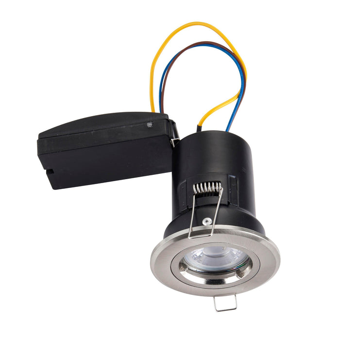 shieldplus tilt nickel recessed light 50w by saxby lighting, close up image 253
