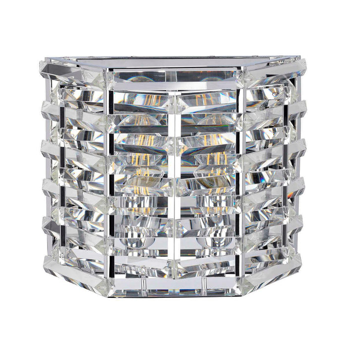 shoal 2 light polished nickel wall light elstead lighting Detailed Close Up