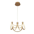Signature 8 Arm LED Gold Semi-Flush/Pendant Ceiling Light-Ceiling Pendant Lights-1-Tiffany Lighting Direct