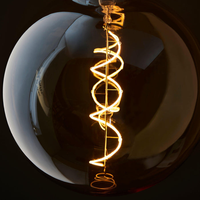 spiral large amber tinted globe filament 4w led light bulb mDining room lighting