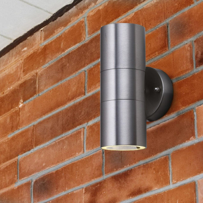 stainless steel up downlighter led outdoor wall light by searchlighting lighting, living room image