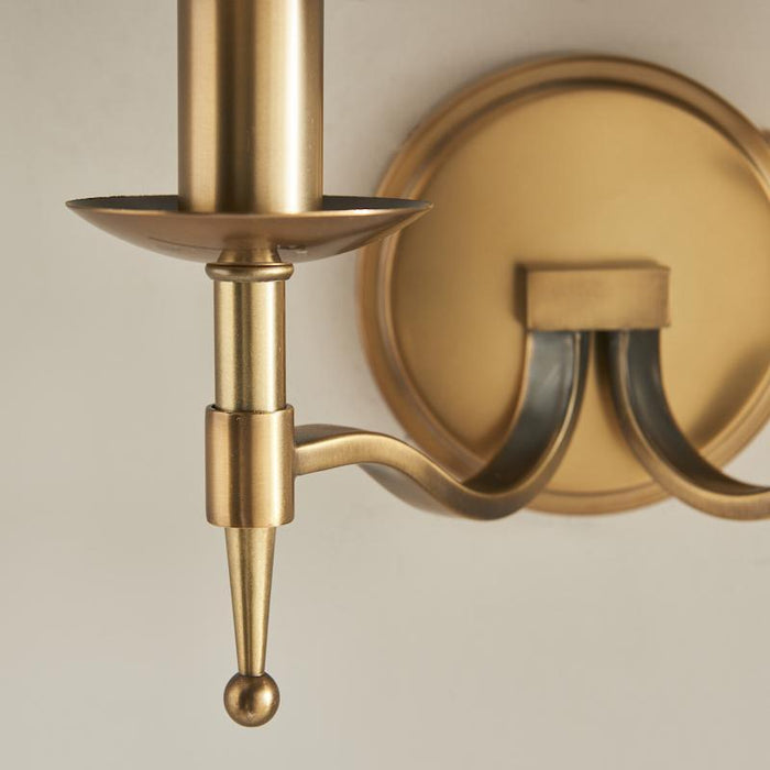 Stanford Antique Brass Finish Double Wall Light CA1W2B