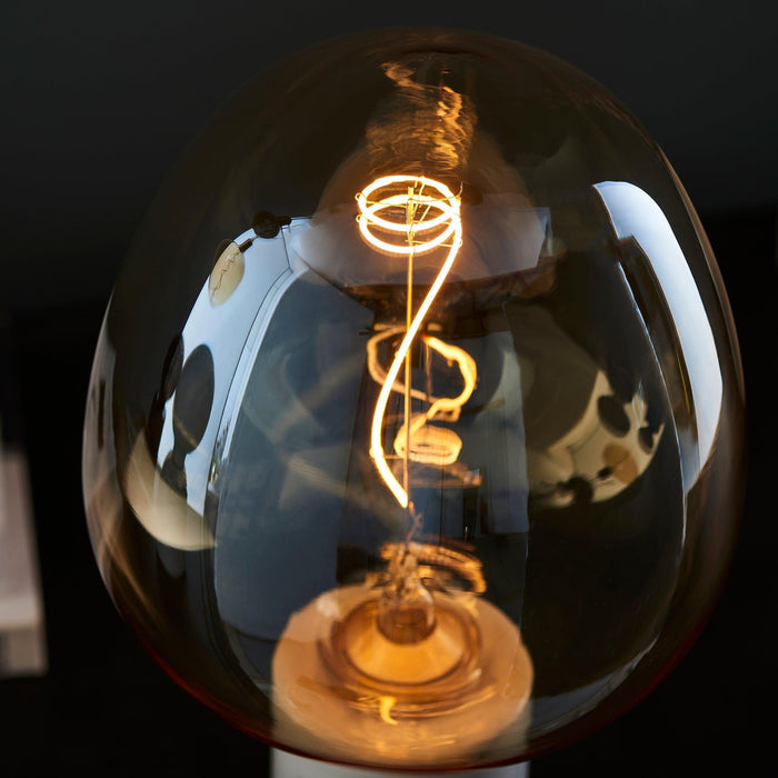 swirl e27 tinted amber decorative filament 4w led light bulb mDining room lighting