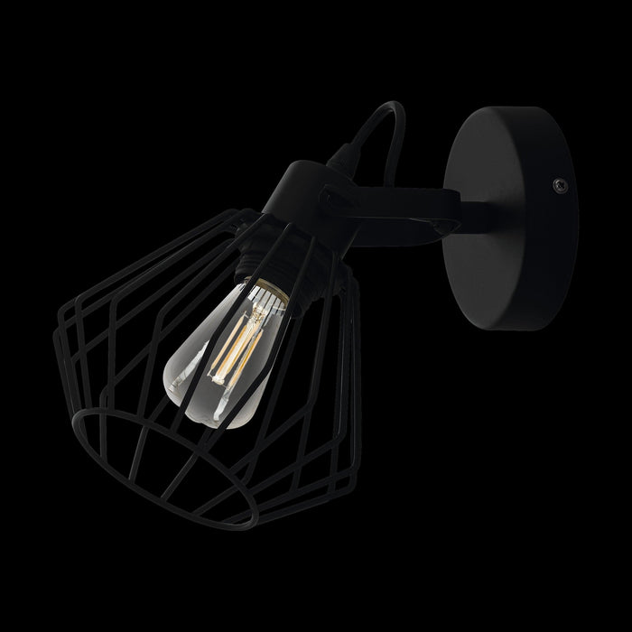eglo tabillano black wire wall spotlight living room image