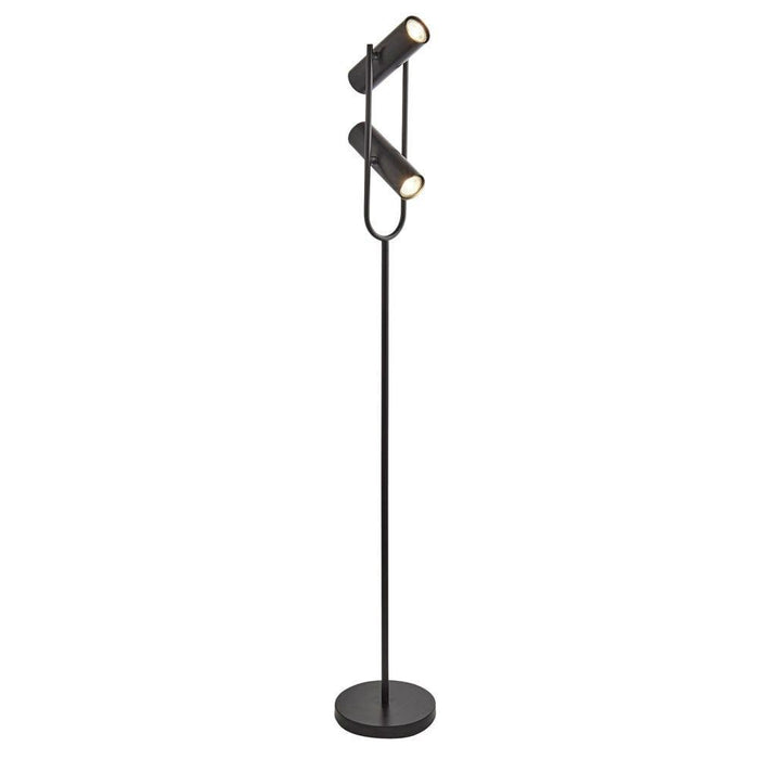 Telescope 2 Light Cylinder Shade Black Floor Lamp by 1