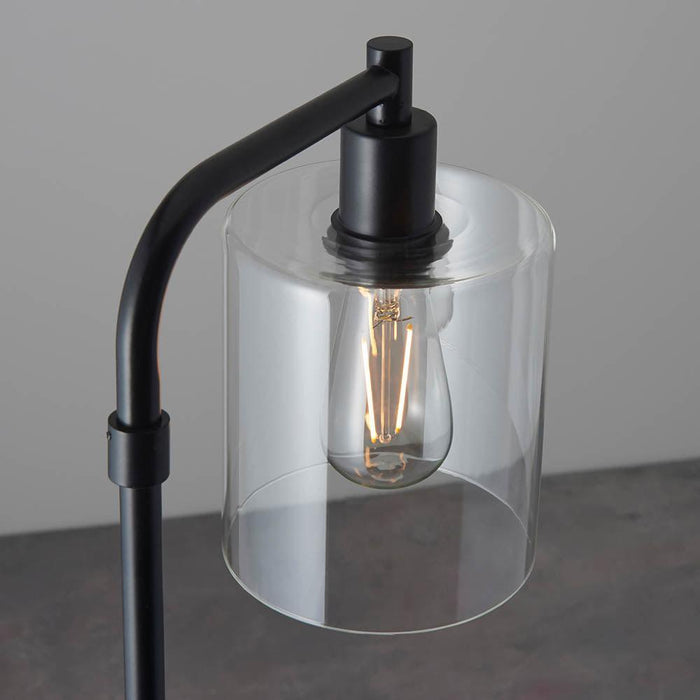 Endon Toledo 1 Light Black Floor Lamp - Glass Shade by Endon Lighting 7