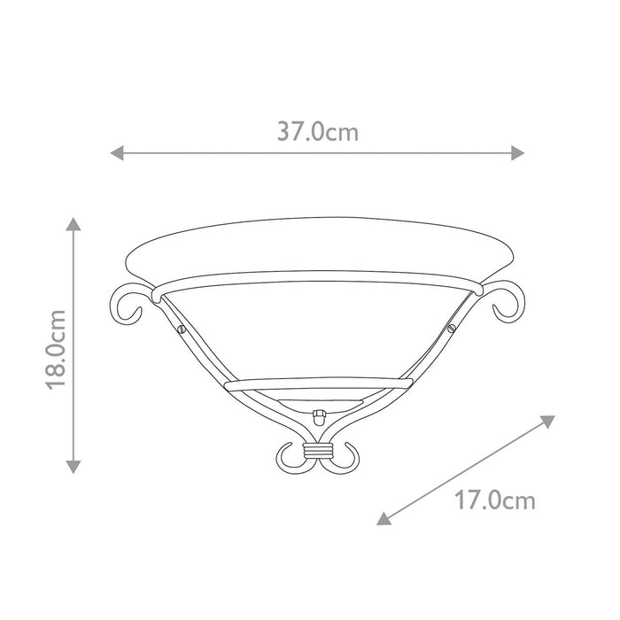 Torchiere 1 Light Black Wall Uplighter Elstead Lighting — close-up detail