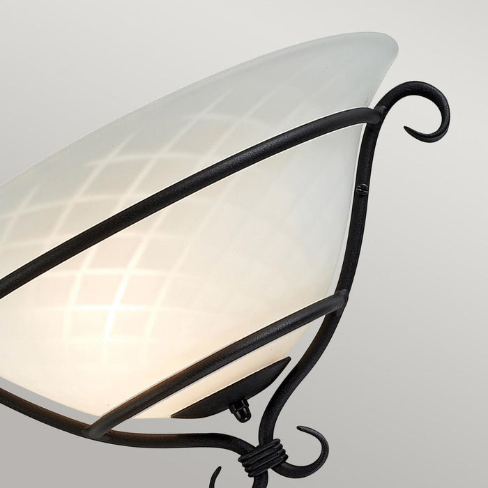 Torchiere 1 Light Black Wall Uplighter Elstead Lighting — lifestyle setting