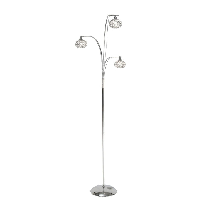 toulon polished chrome crystal shades floor lamp