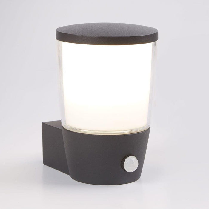 tucson outdoor 1 light grey wall light pir sensor