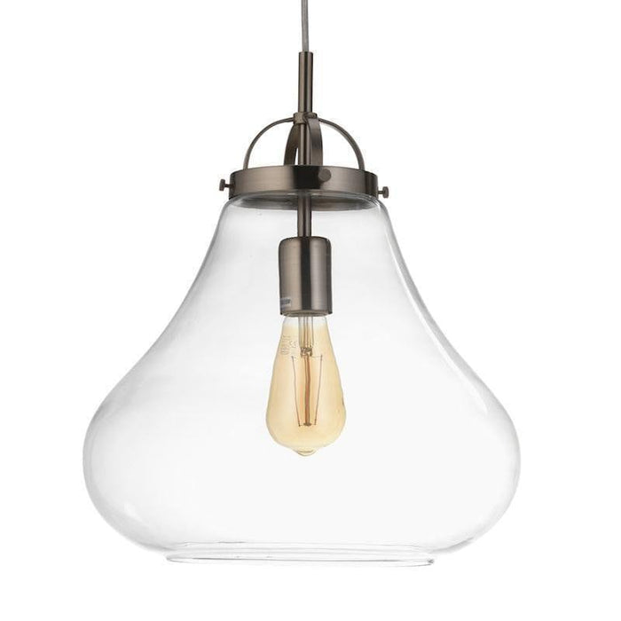Turua Antique Chrome Ceiling Lantern 1 Light-Ceiling Pendant Lights-Oaks Lighting-1-Tiffany Lighting Direct