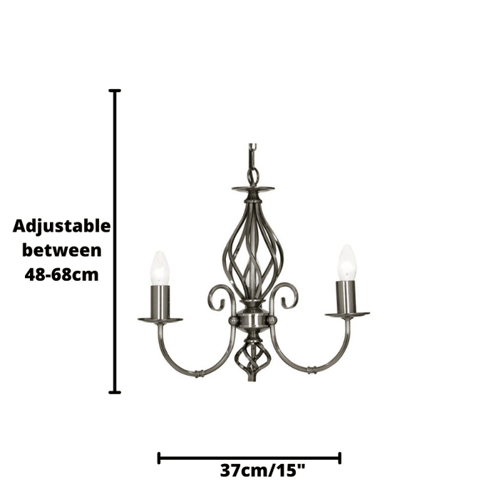 Tuscany Antique Silver 3 Light Chandelier-Oaks Lighting-2-Tiffany Lighting Direct