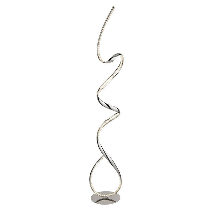 Twirls Arm LED Chrome & Crystal Floor Lamp Searchlight by 1