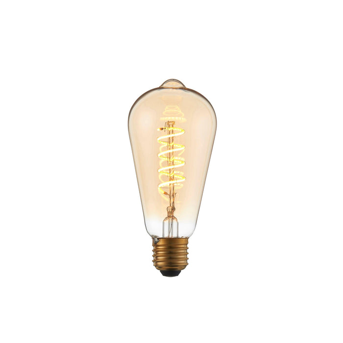 Twist E27 Filament Amber Glass Pear Dimmable 4W LED Light Bulb