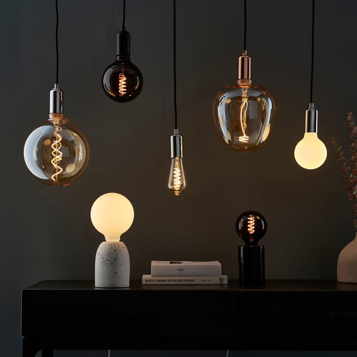 twist e27 filament amber glass pear dimmable 4w led light bulb mDining room lighting