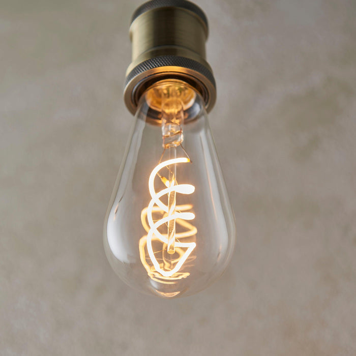 Twist E27 Filament Clear Glass Pear Dimmable 4W LED Light Bulb_detail