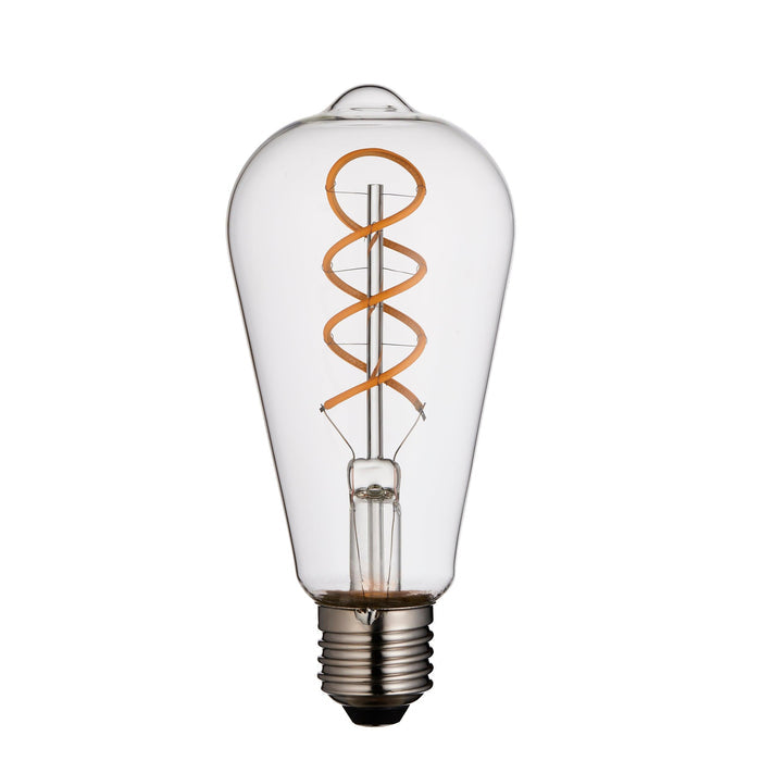 Twist E27 Filament Clear Glass Pear Dimmable 4W LED Light Bulb_unlit