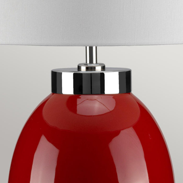 Victor Small Red Ceramic Table Lamp — additional angle