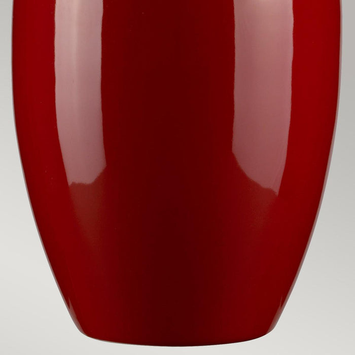Victor Small Red Ceramic Table Lamp — lifestyle setting