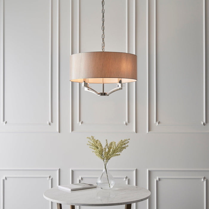 Vienna Polished Nickel 4 Light Ceiling Pendant Ceiling-Ceiling Pendant Lights-Interiors 1900-2-Tiffany Lighting Direct
