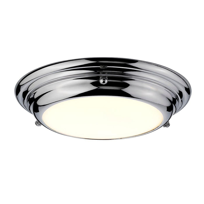 elstead welland mini led flush polished chrome bathroom ceiling light
