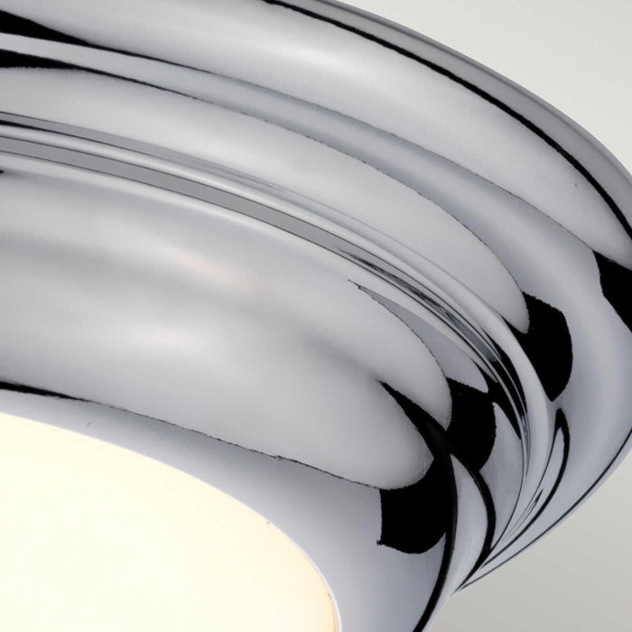 elstead welland mini led flush polished chrome bathroom ceiling light Close Up