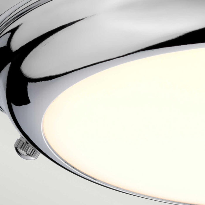 elstead welland mini led flush polished chrome bathroom ceiling light Living Room Close Up