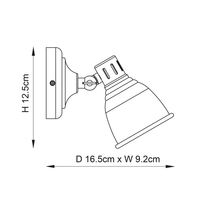 westbury 1lt brass spotlight by Endon Lighting Living room close up image
