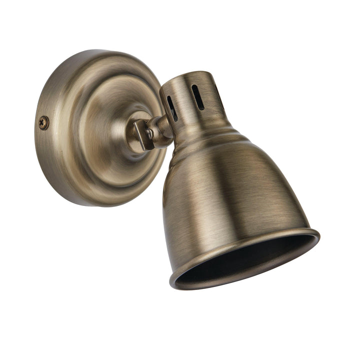 Endon Westbury 1 Light Brass Spotlight 76277 - unlit